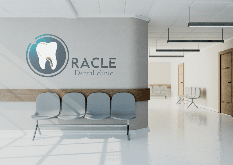 انشاء لوجو احترافي لعيادة Oracle للأسنان