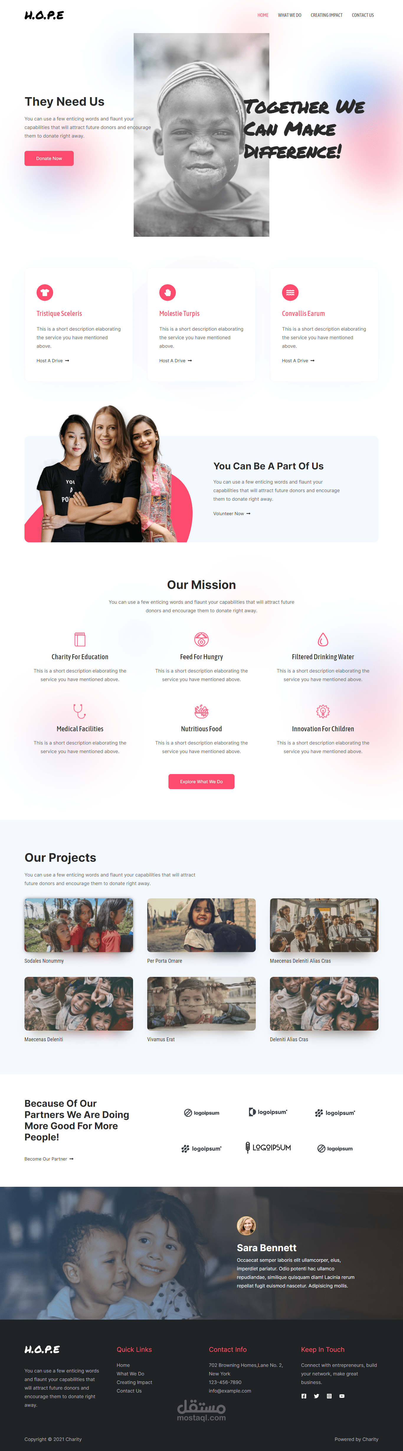 موقع مؤسسة خيرية