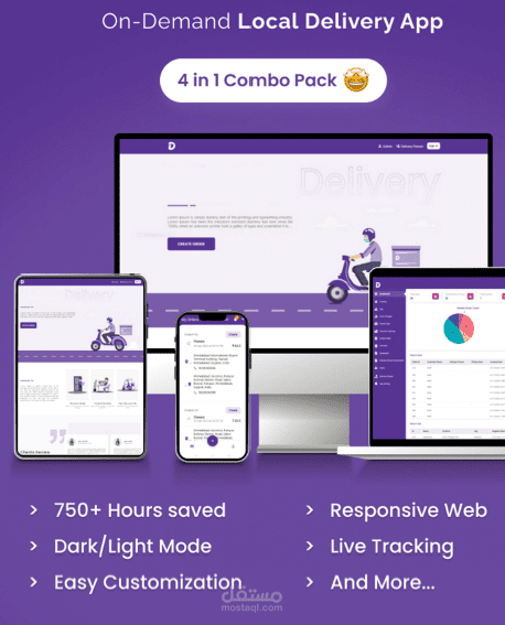 نظام لتوصيل الطلبيات متعدد الفروع GoldDelivery