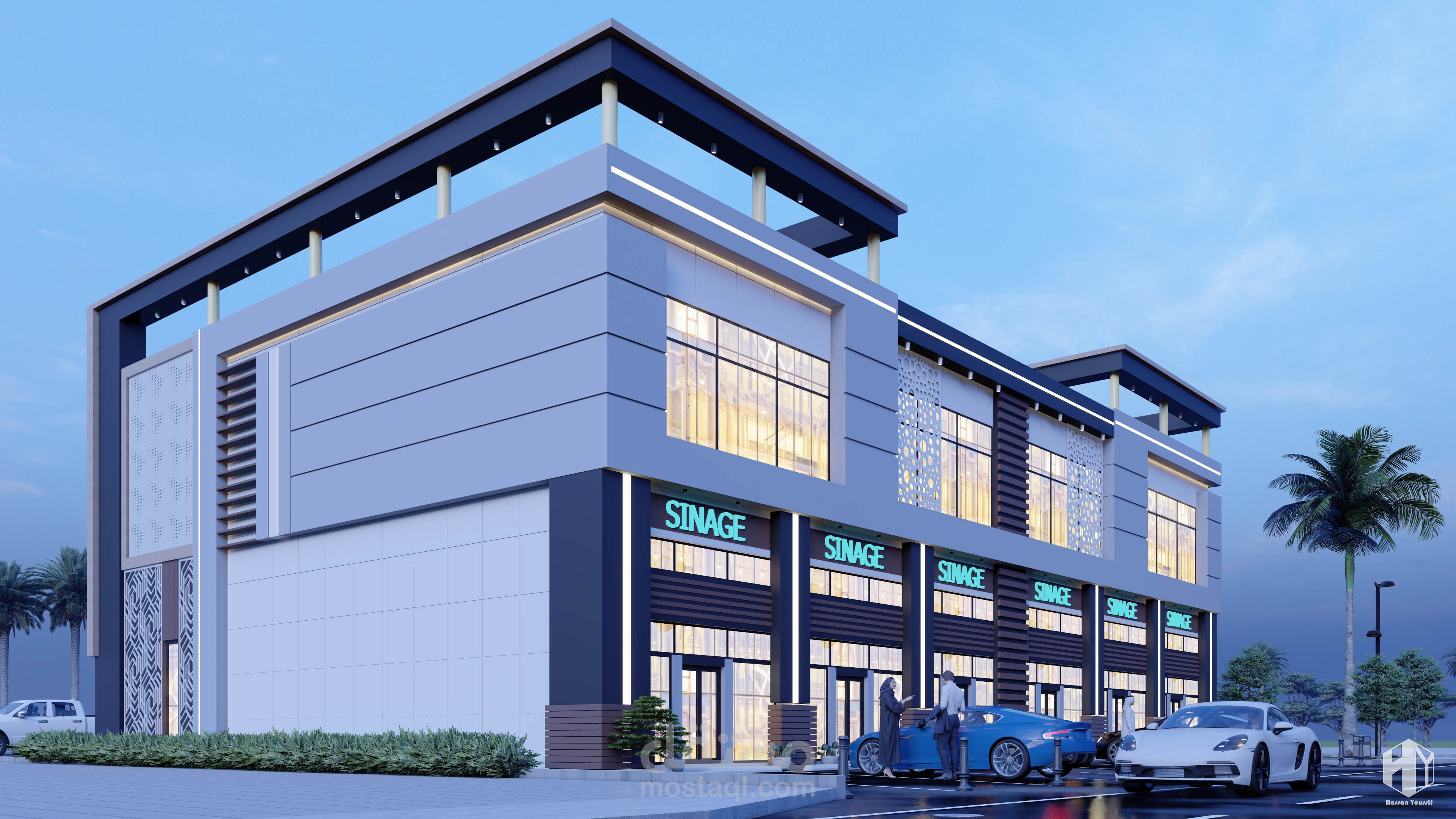 تصميم واجهة مول بالمملكة العربية السعودية