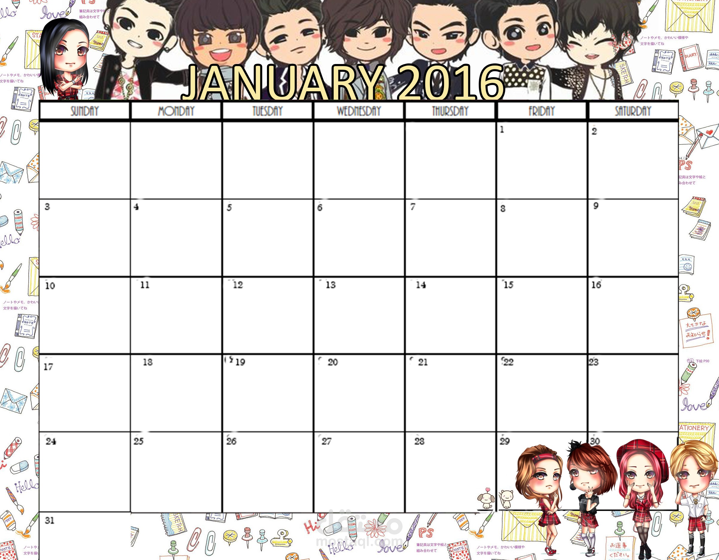 تقويم السنه الجديده ..