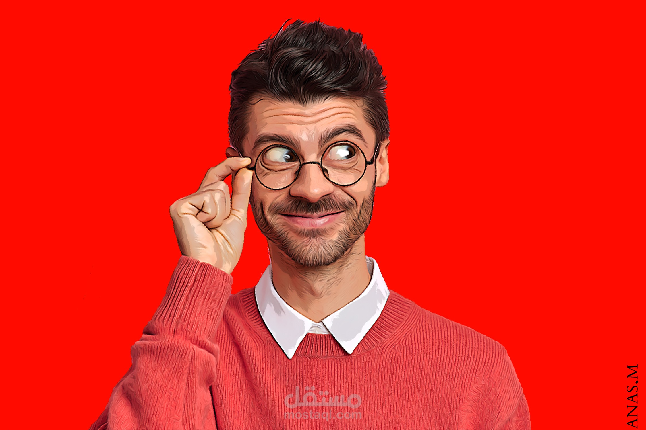 تحويل صورة عاديه إلى صورة كرتونيه .....Convert an ordinary photo into a cartoon