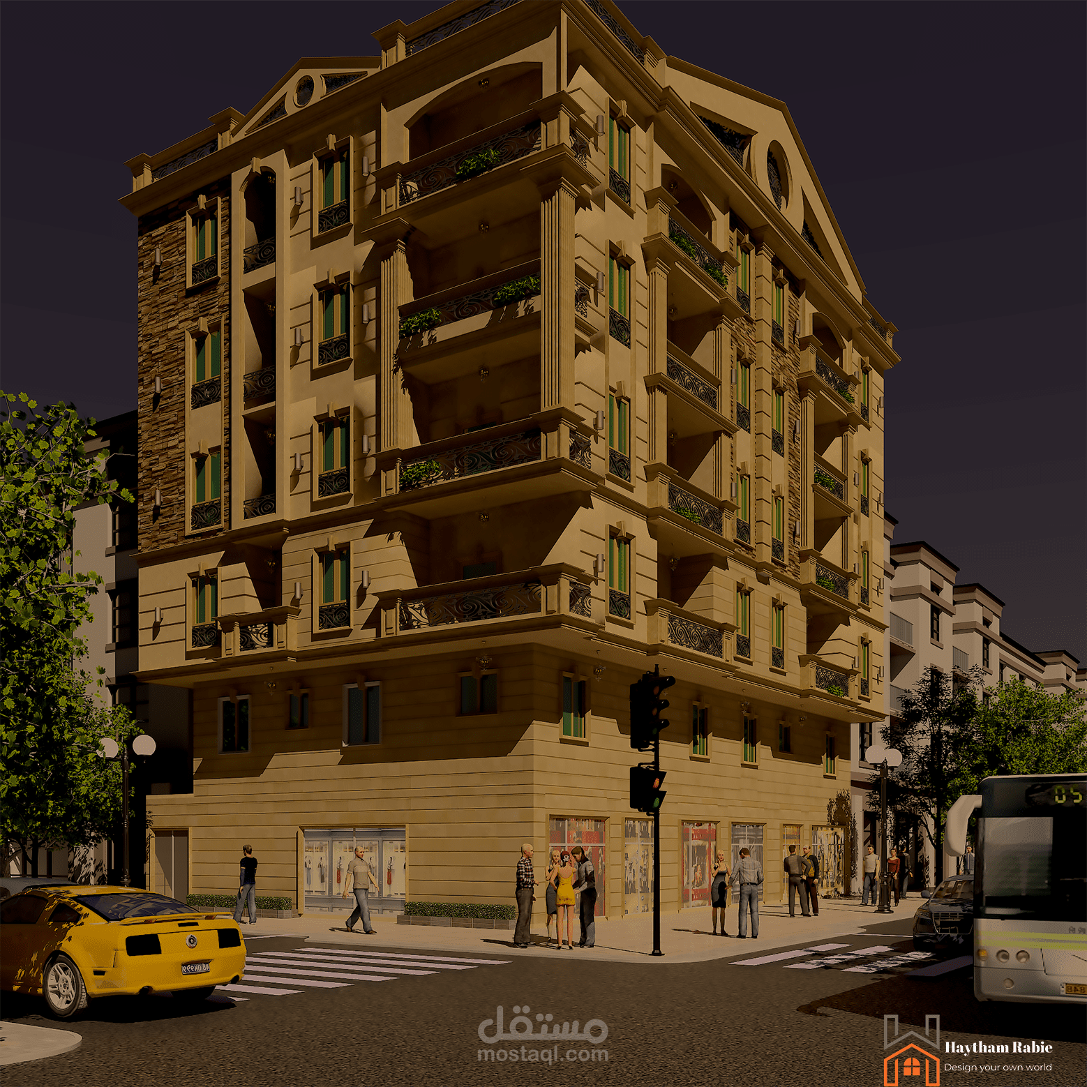 تصميم خارجي لواجهة كلاسيك