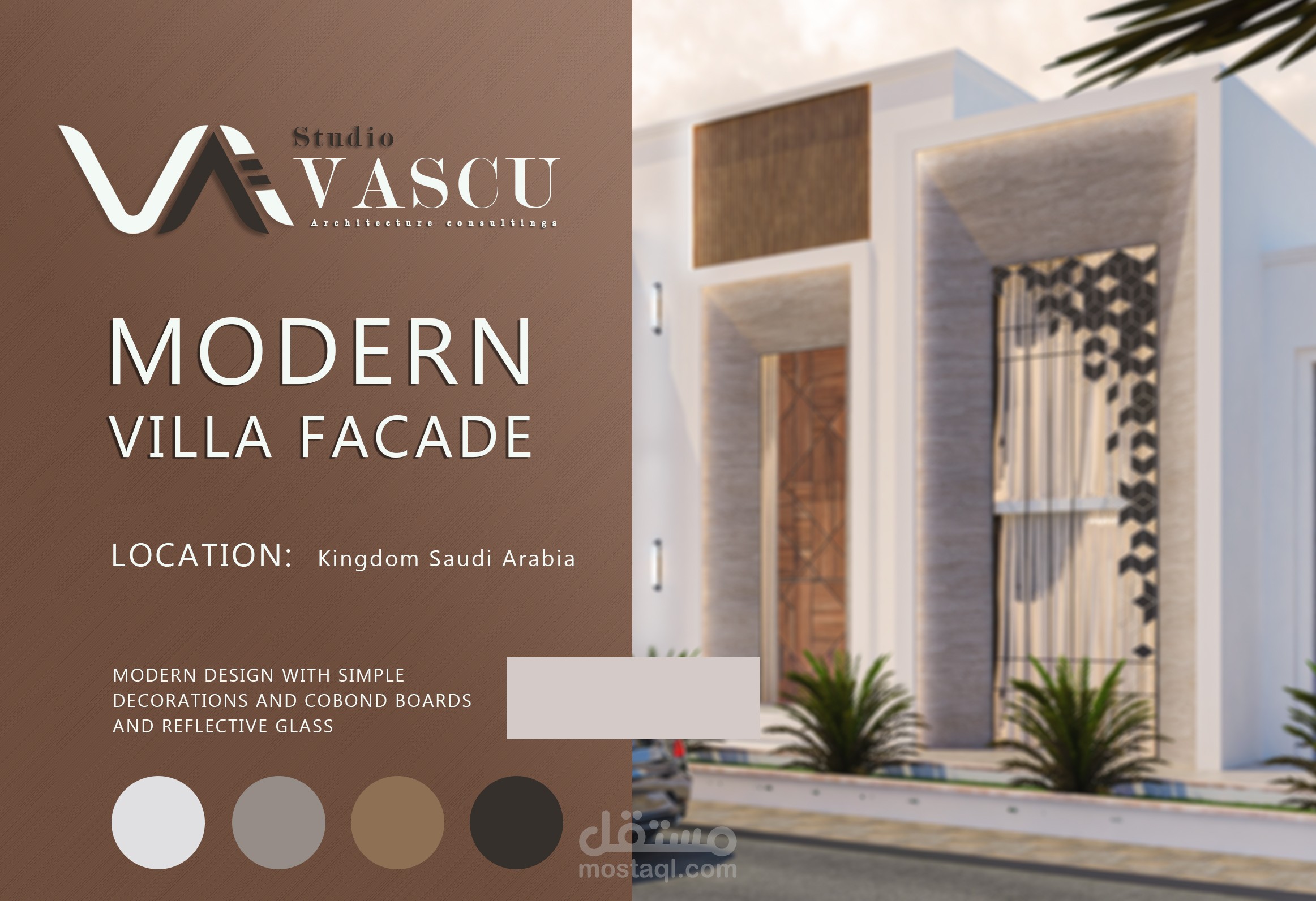 Facade villa modern design