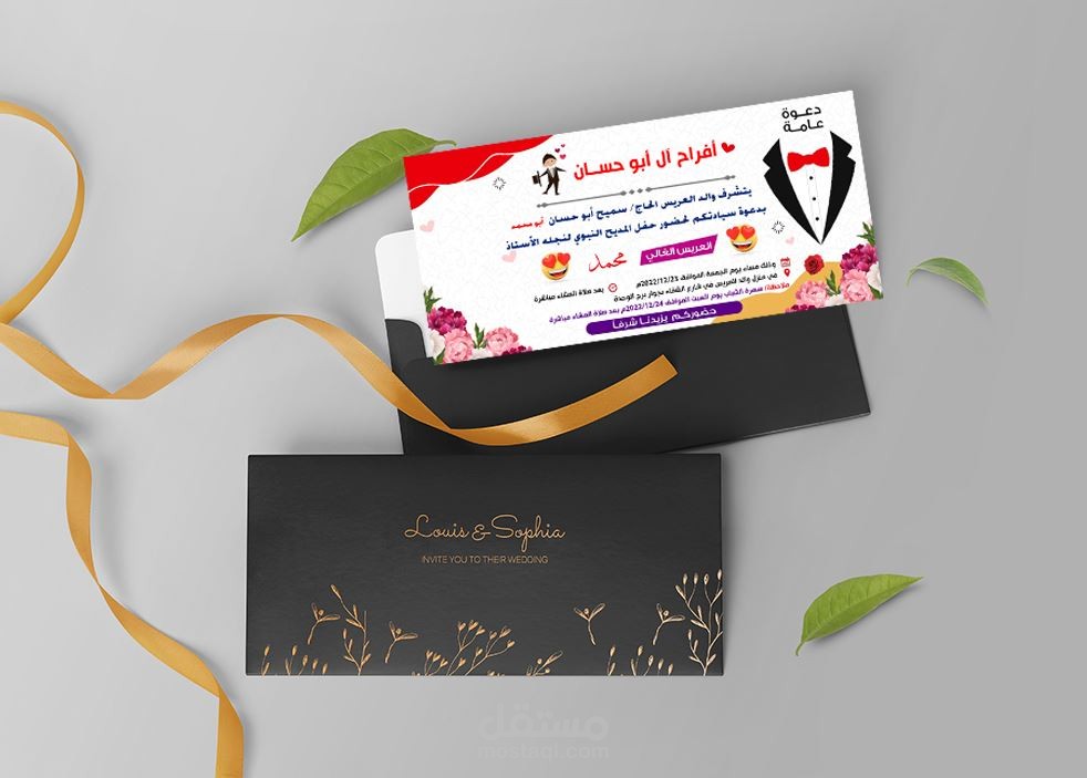 تصميم دعوة حضور فرح