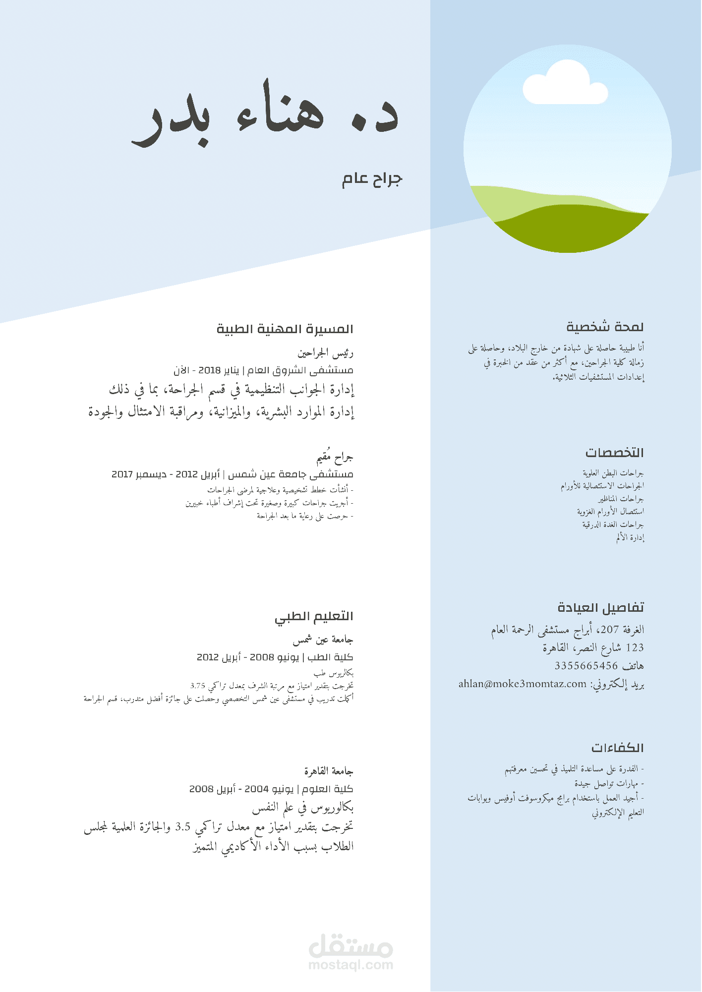 سيرة ذاتية باللغة العربية او الانجليزية