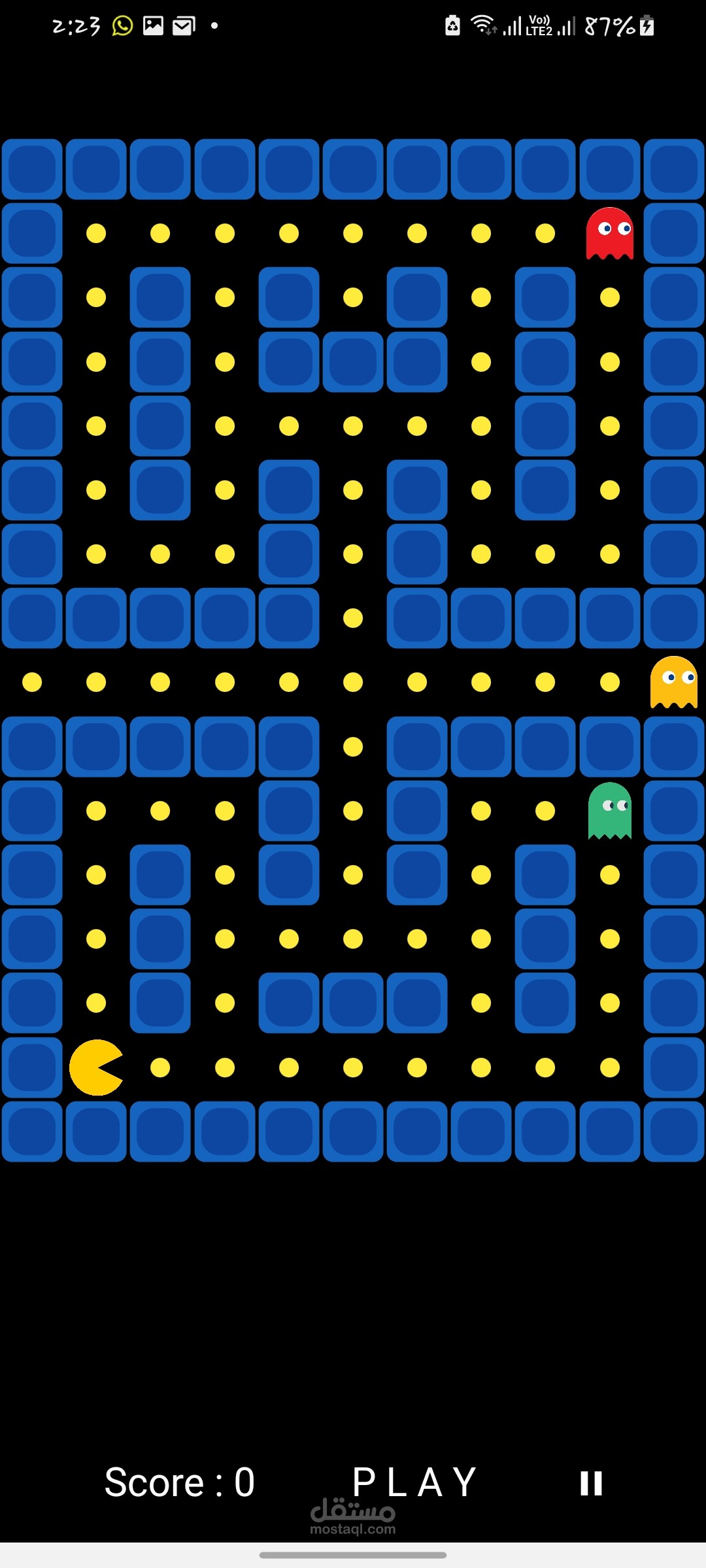 game app paceman Using Flutter