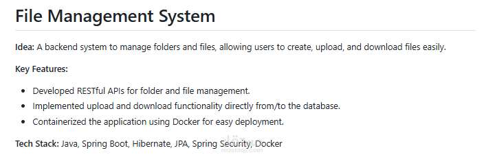 File Management System (Rest Apis)