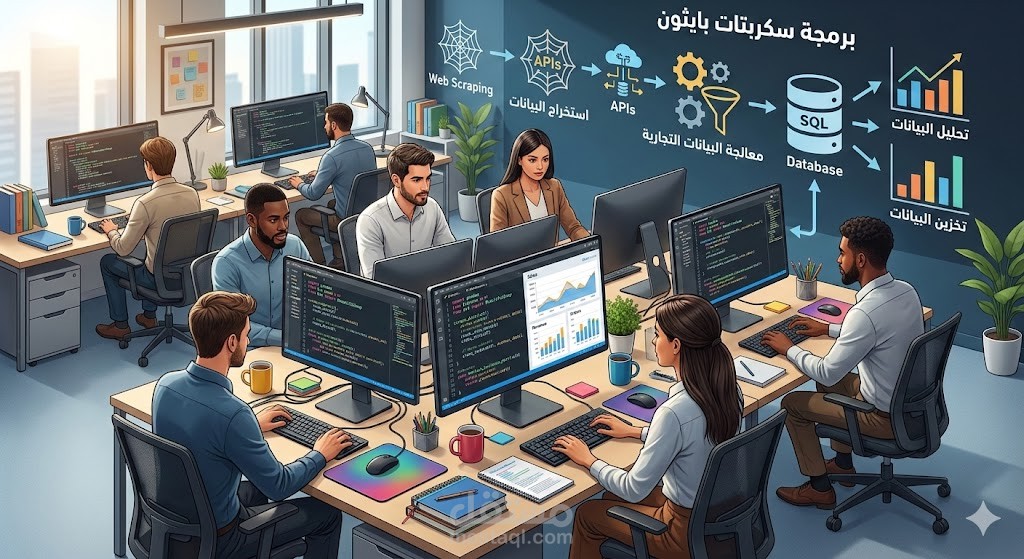 برمجة سكربتات بايثون (Python) لاستخراج وتجهيز البيانات التجارية