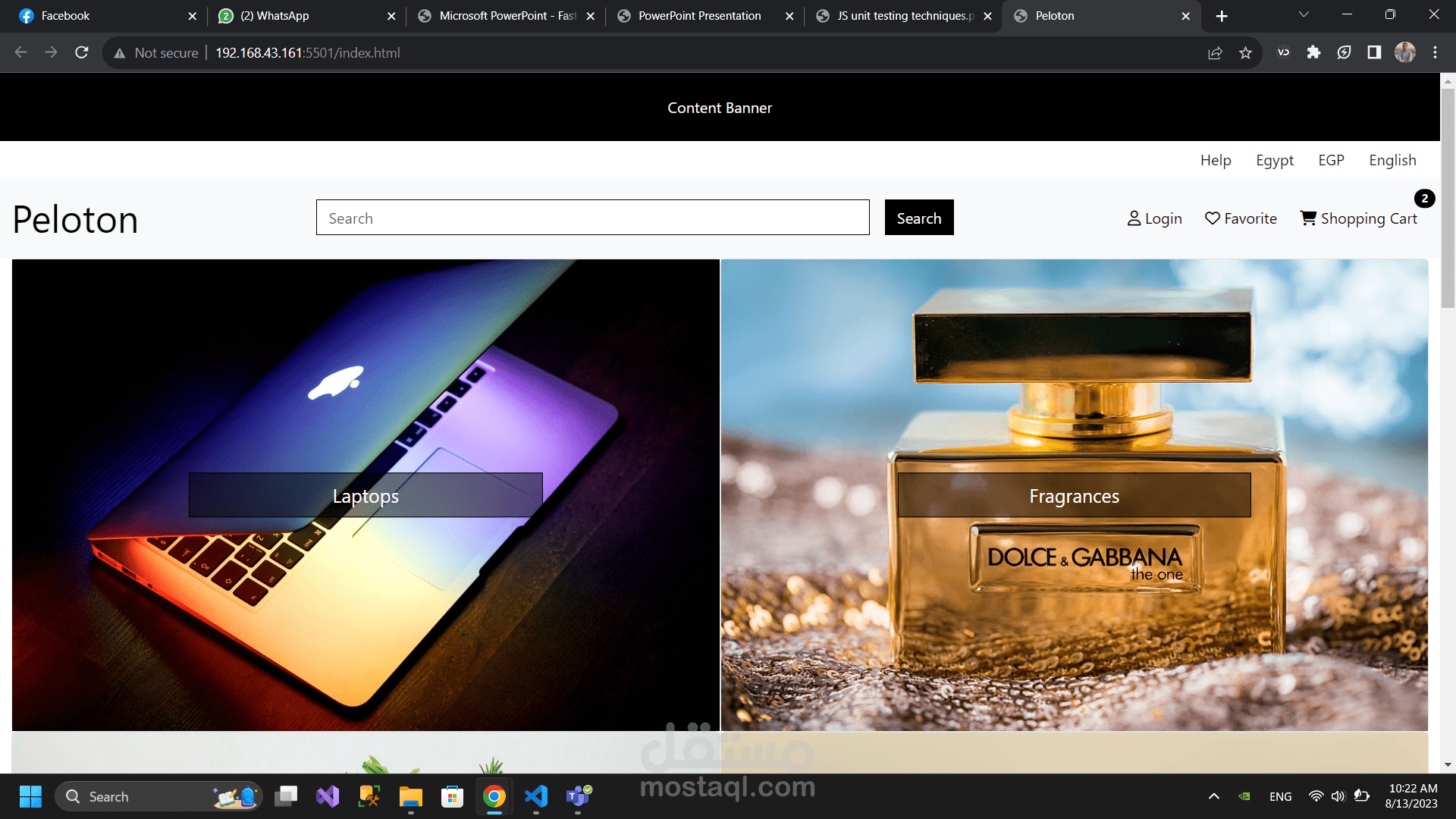 Responsive Ecommerce Website