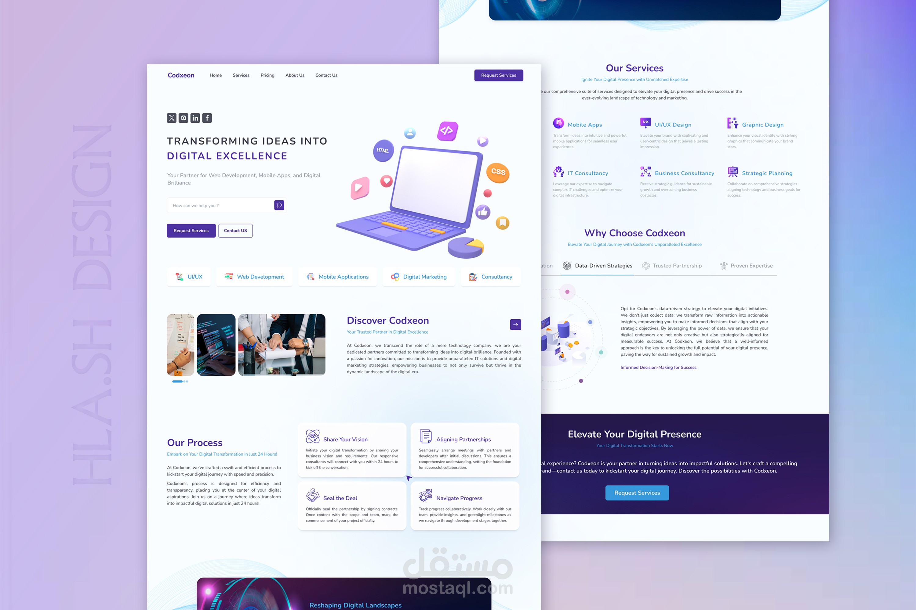 تصميم موقع أعمال لشركة خدمات تقنية