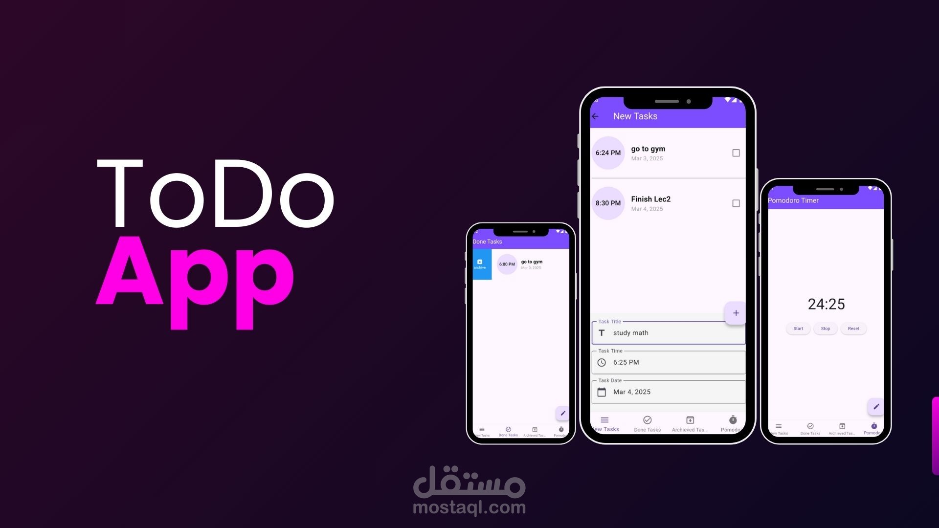 تطبيق لإدارة المهام باستخدام Flutter