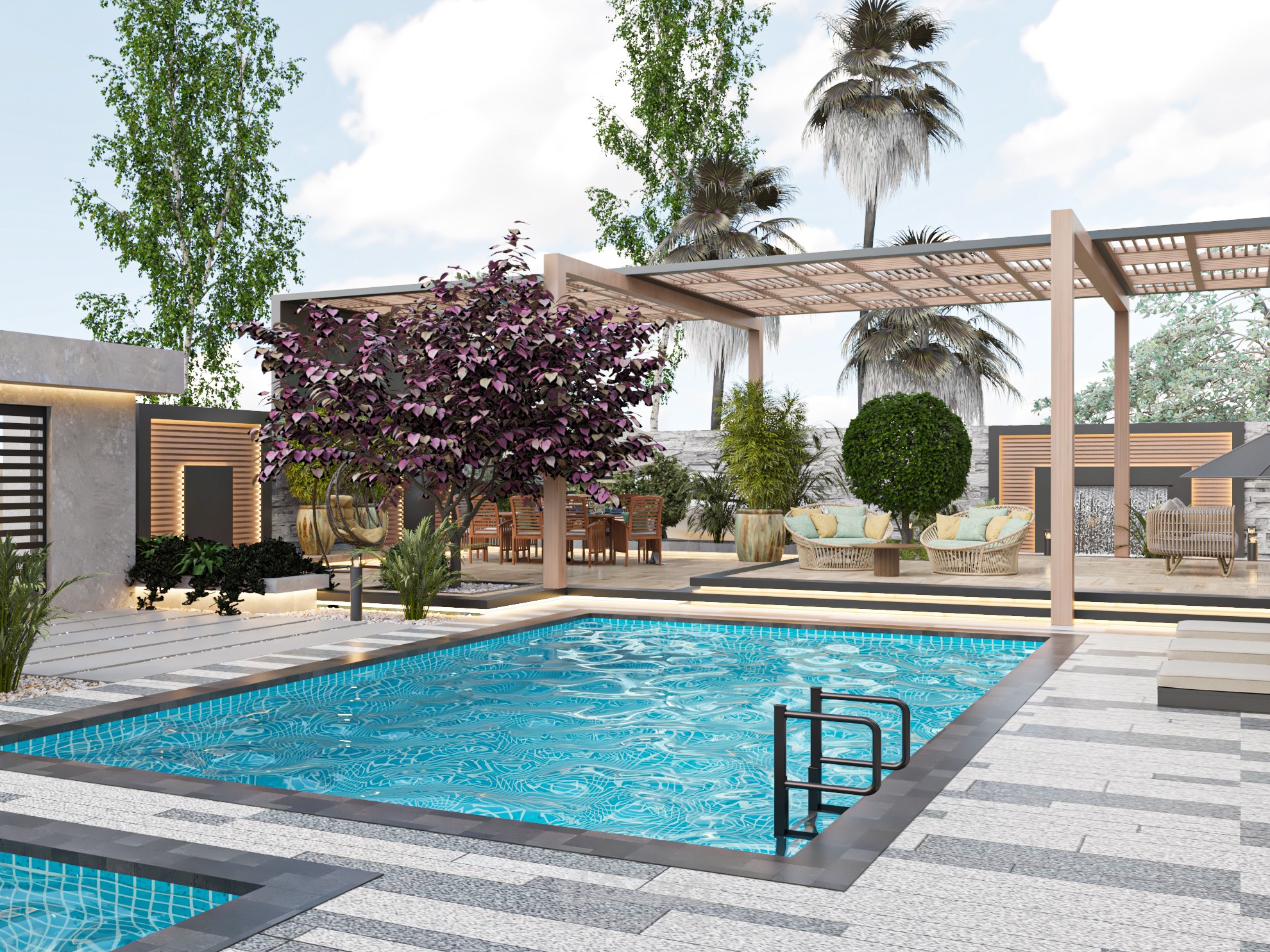 تصميم خارجي | حديقة فيلا سكنية ©
