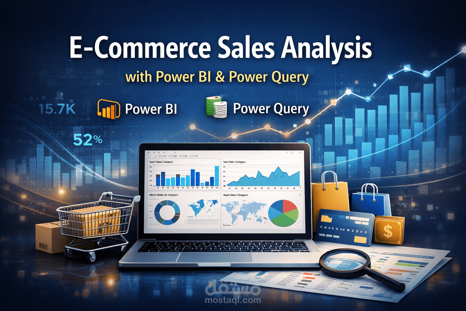 تحليل بيانات مبيعات متجر إلكتروني باستخدام Power BI ونموذج Star Schema (Power Query)