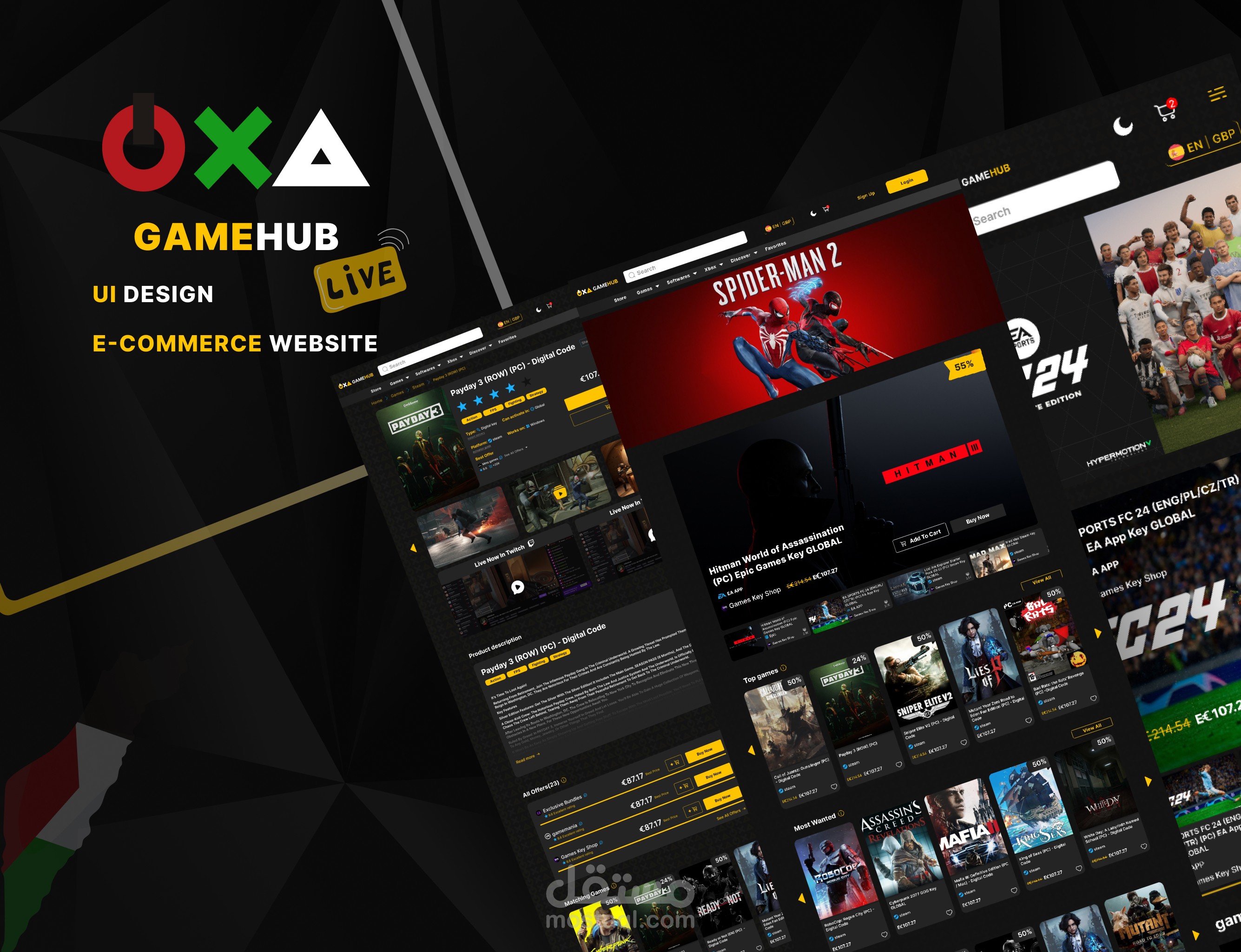 Gaming and Digital Keys E-commerce Website UI UX