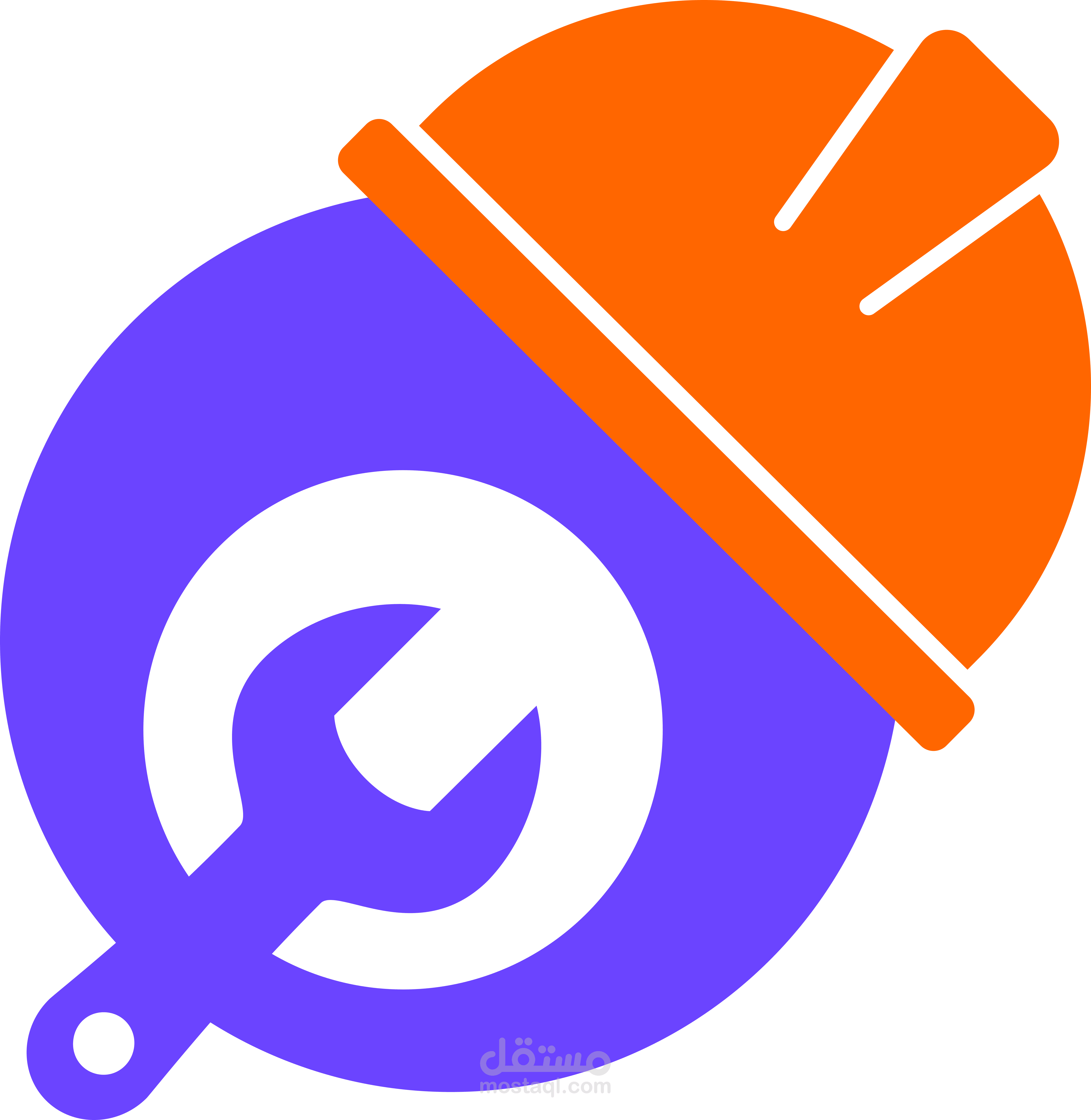 لوجو لتطبيق وموقع مخصص في التركيبات والصيانة