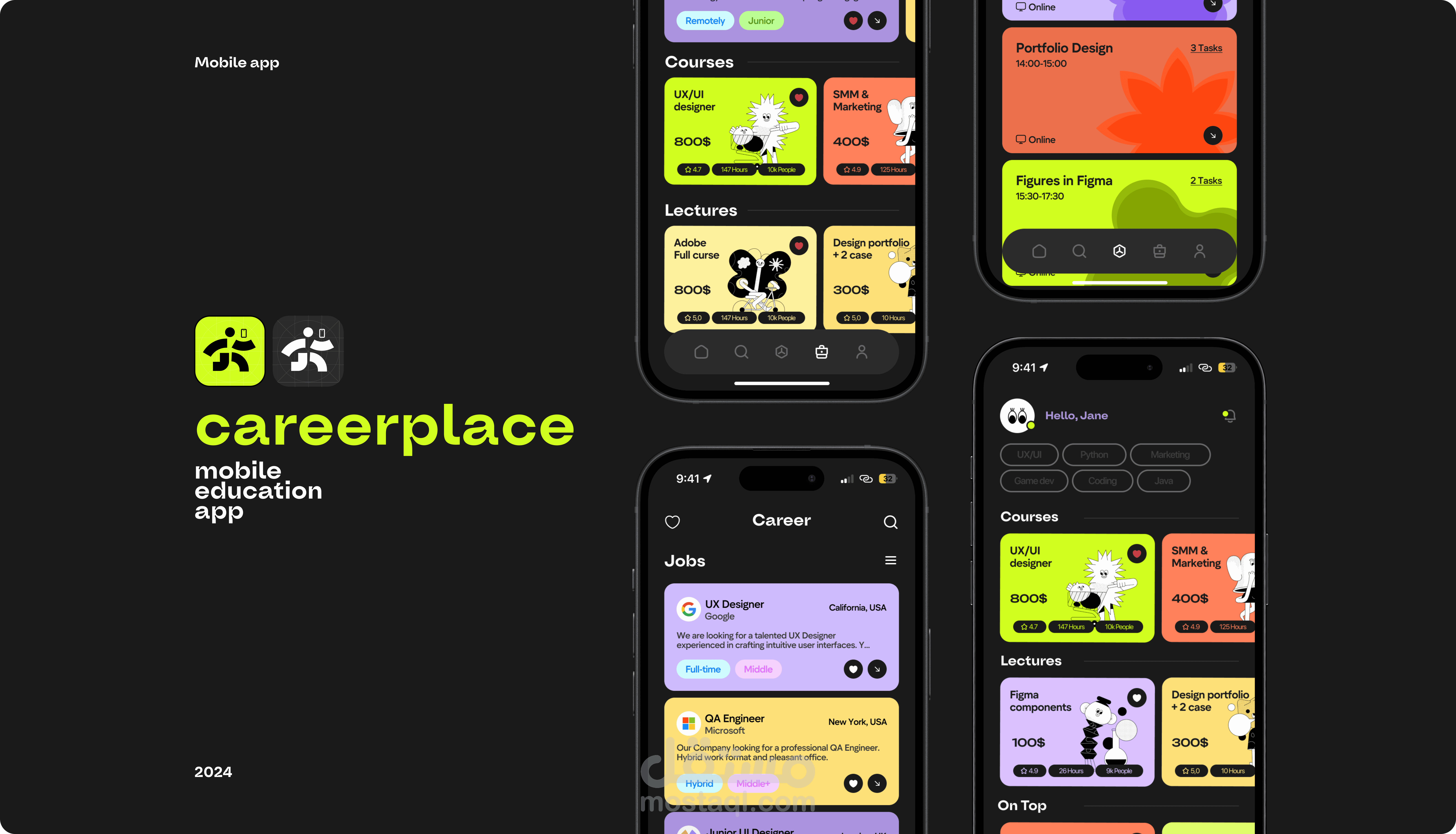 تطبيق مخصص في تعليم الشباب من خلال الدورات والمحاضرات