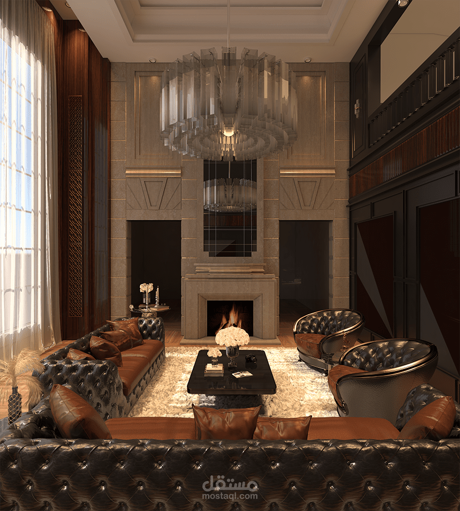 neoclassic reception room