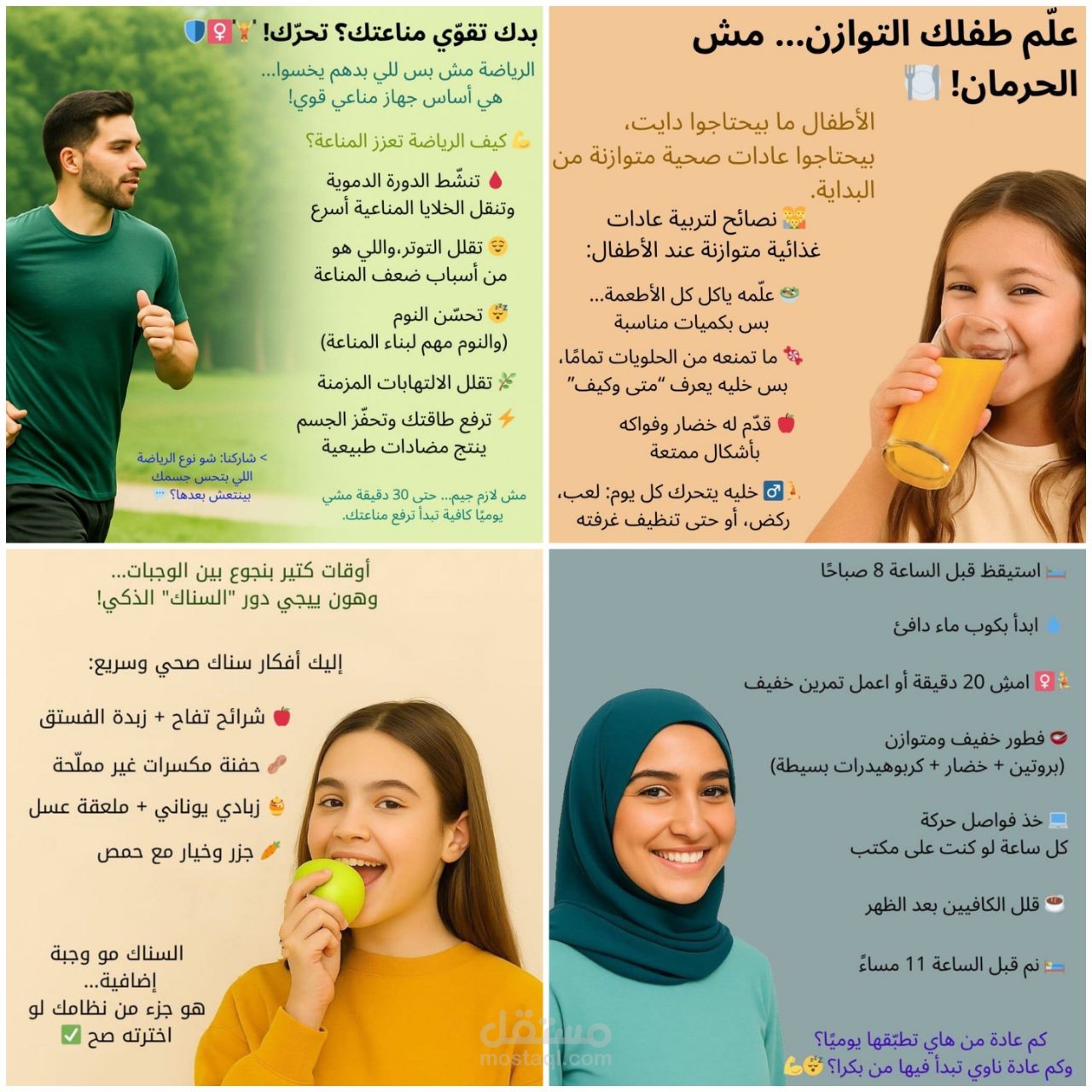 تصميم منشورات توعوية صحية للأطفال والعائلة