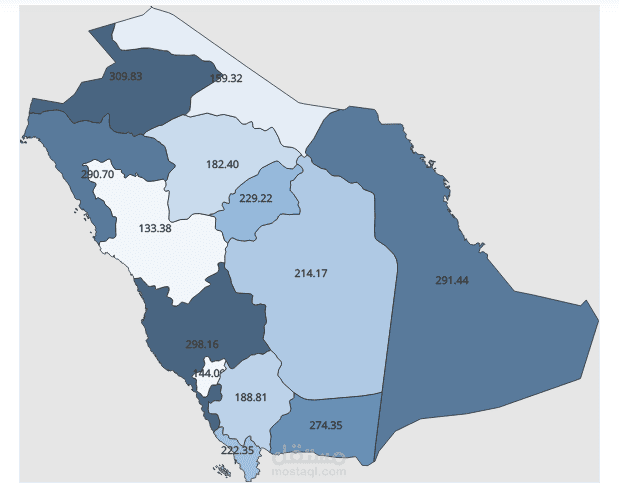 تطوير خريطة تفاعلية للمملكة العربية السعودية باستخدام D3.js