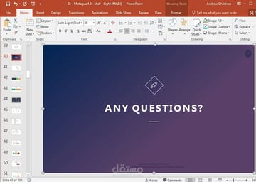 عمل سلايدات باوربوينت