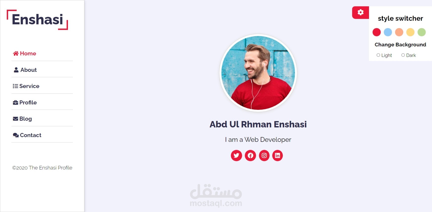 تصميم موقع شخصي   بشكل احترافي