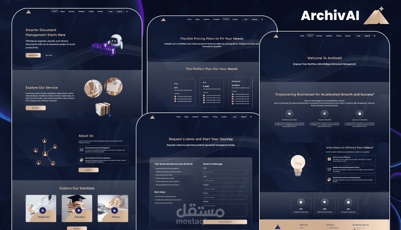 تطوير موقع ArchivAI
