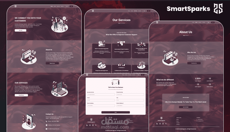 تطوير موقع Smart Sparks