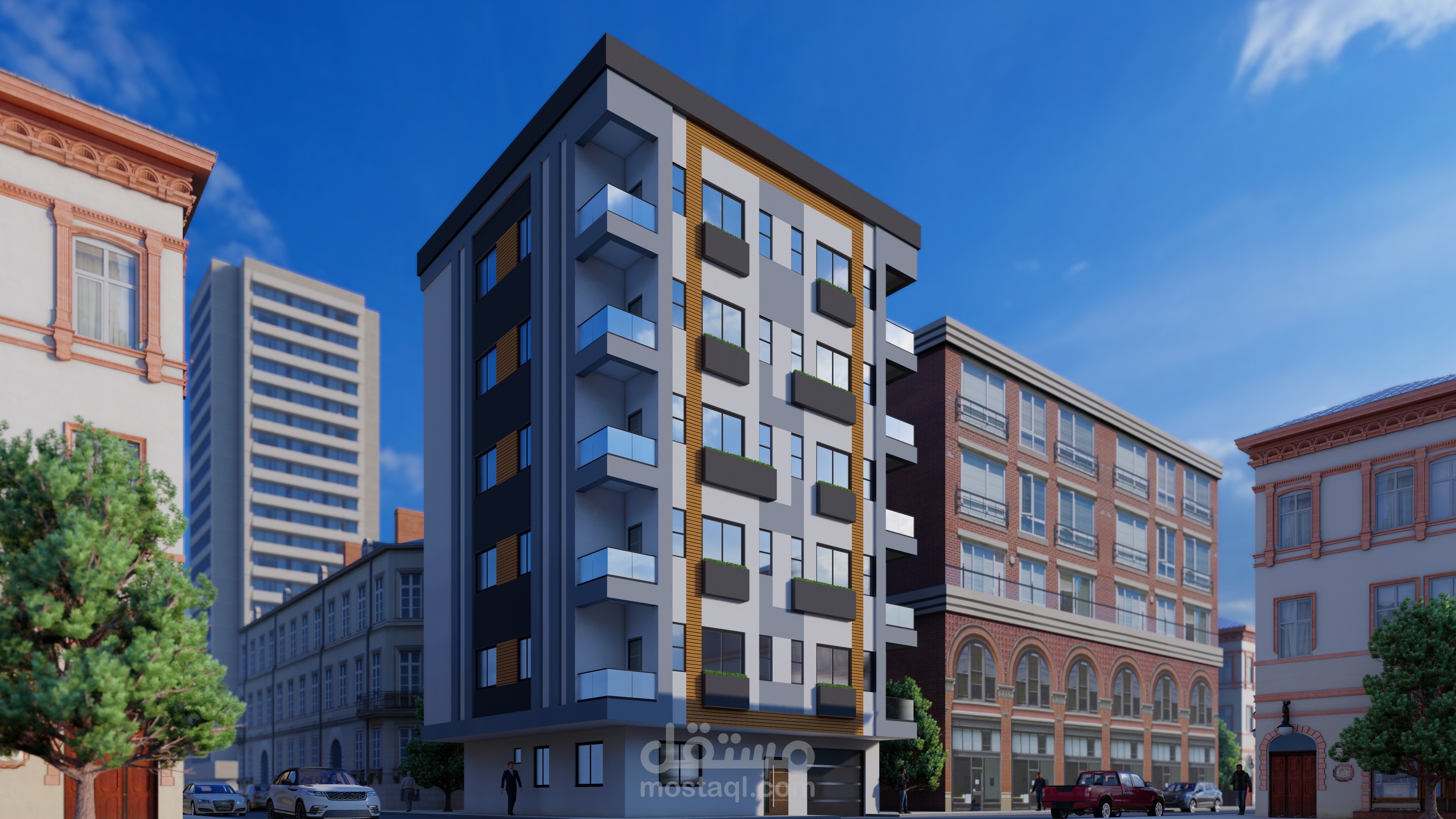 بناء سكني  5 طوابق