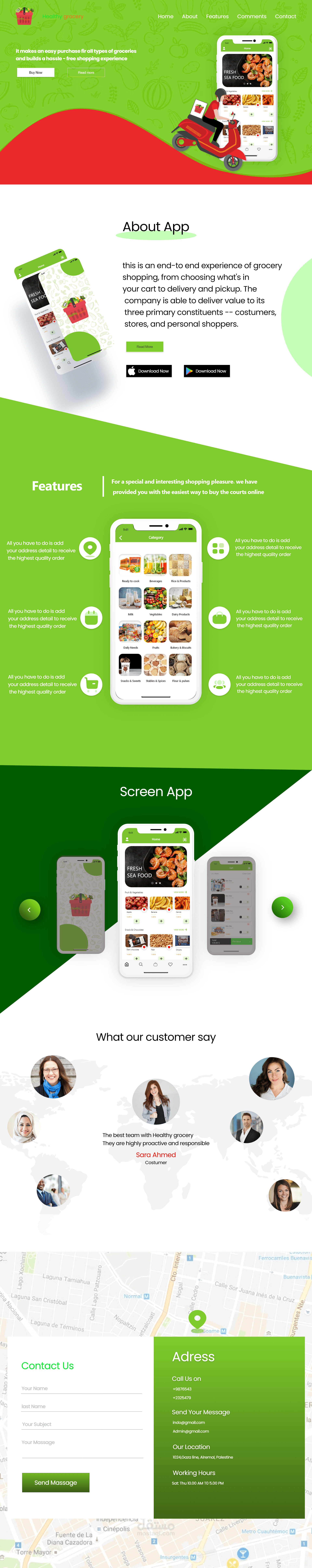 grocery landing page