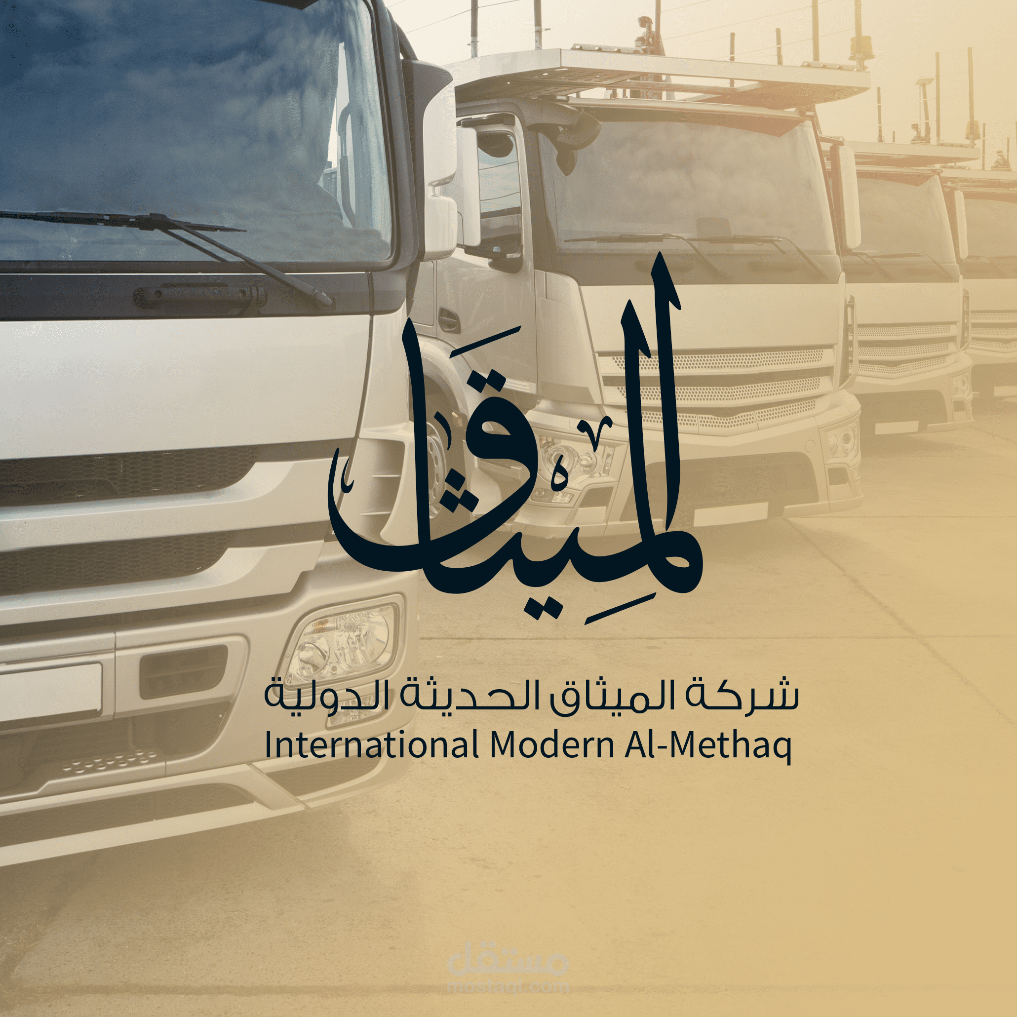 تصميم هوية بصرية لشركة استيراد شاحنات.