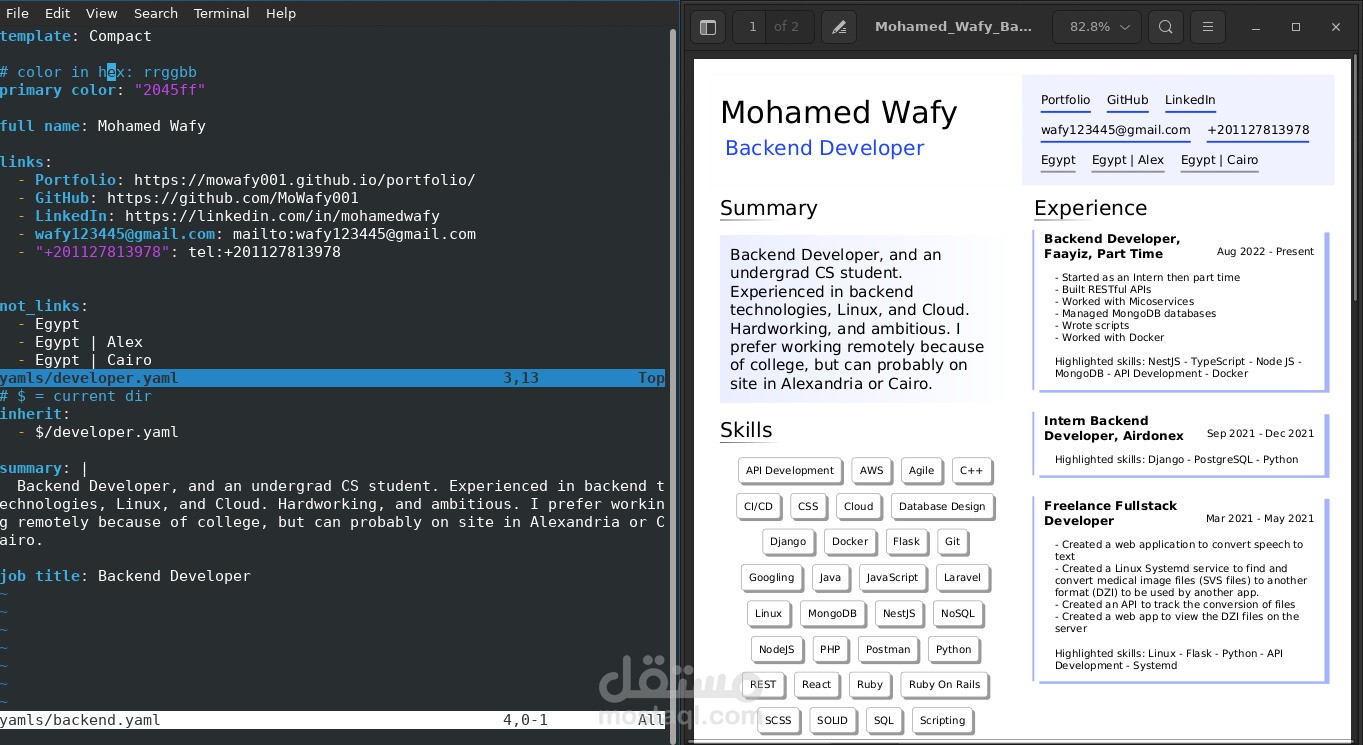 Resume Creator | منشئ السيرة الذاتية