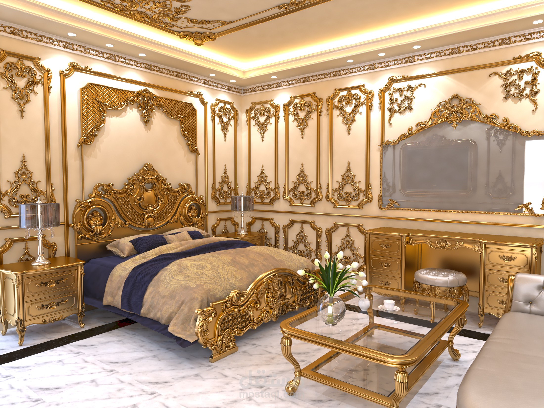 تصميم غرفة نوم كلاسيك