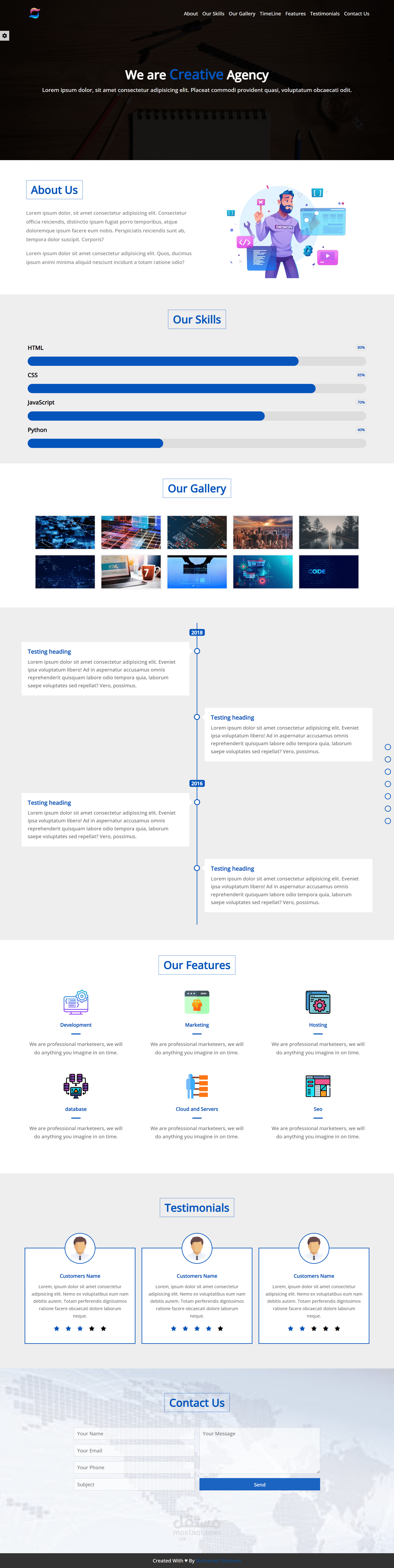 Creative Agency Landing Page