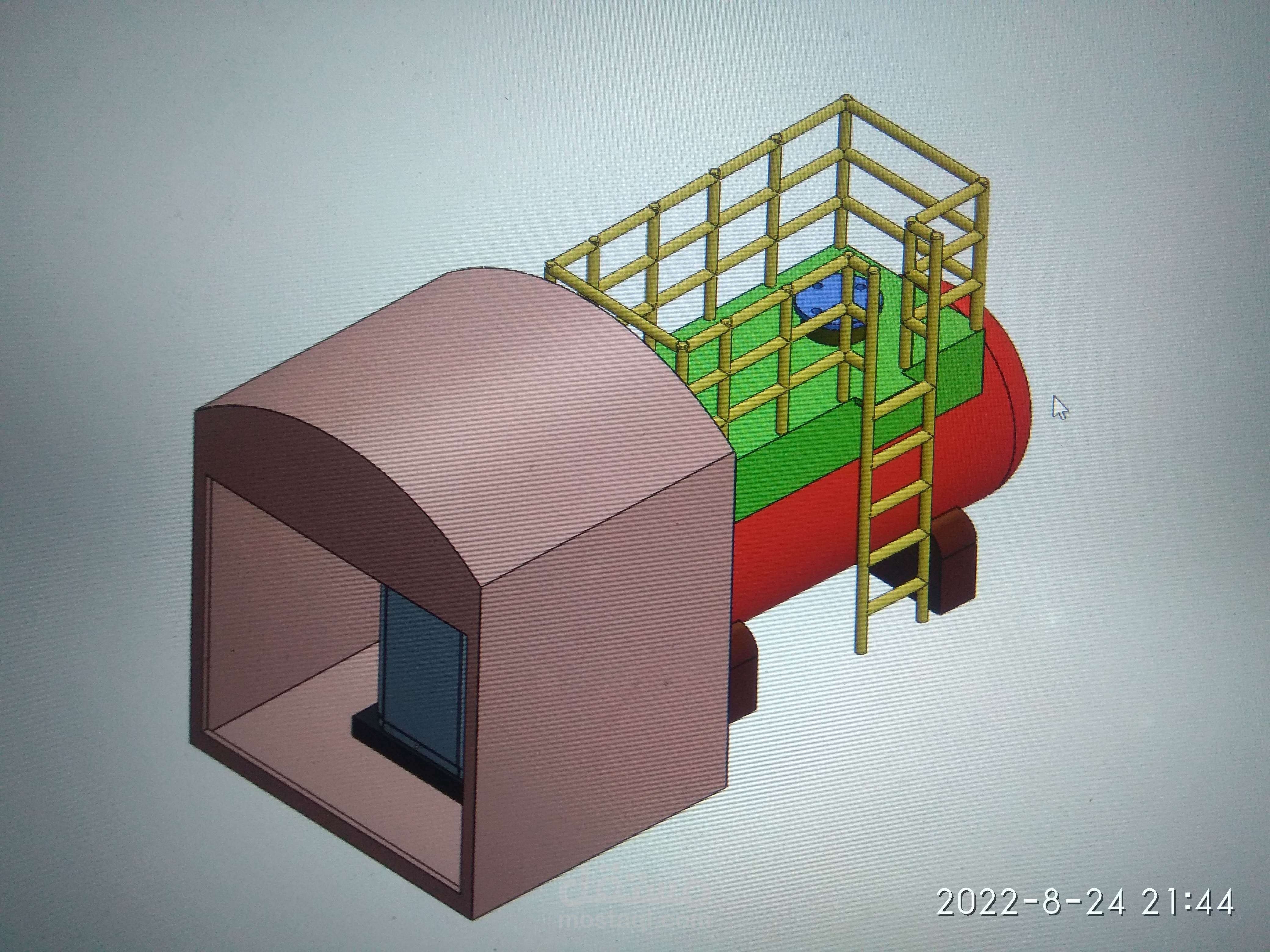 تصميم 3D FUEL STATION بسعة لترية مختلفة