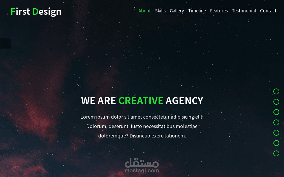 landing page