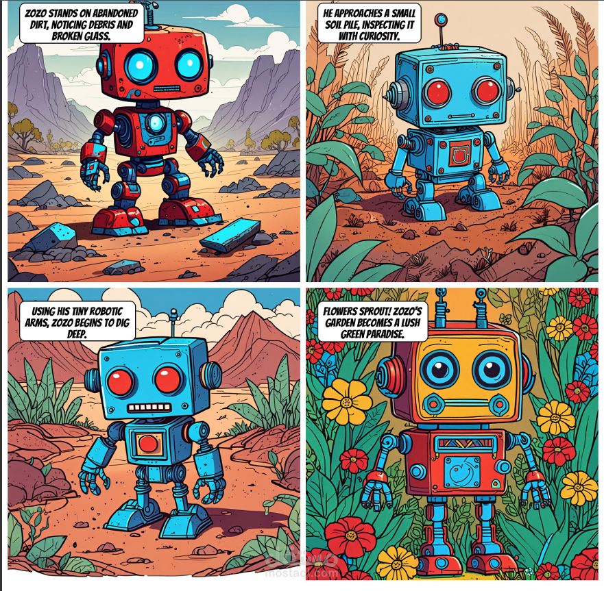 AI System for Generating Comic Stories & Illustrations