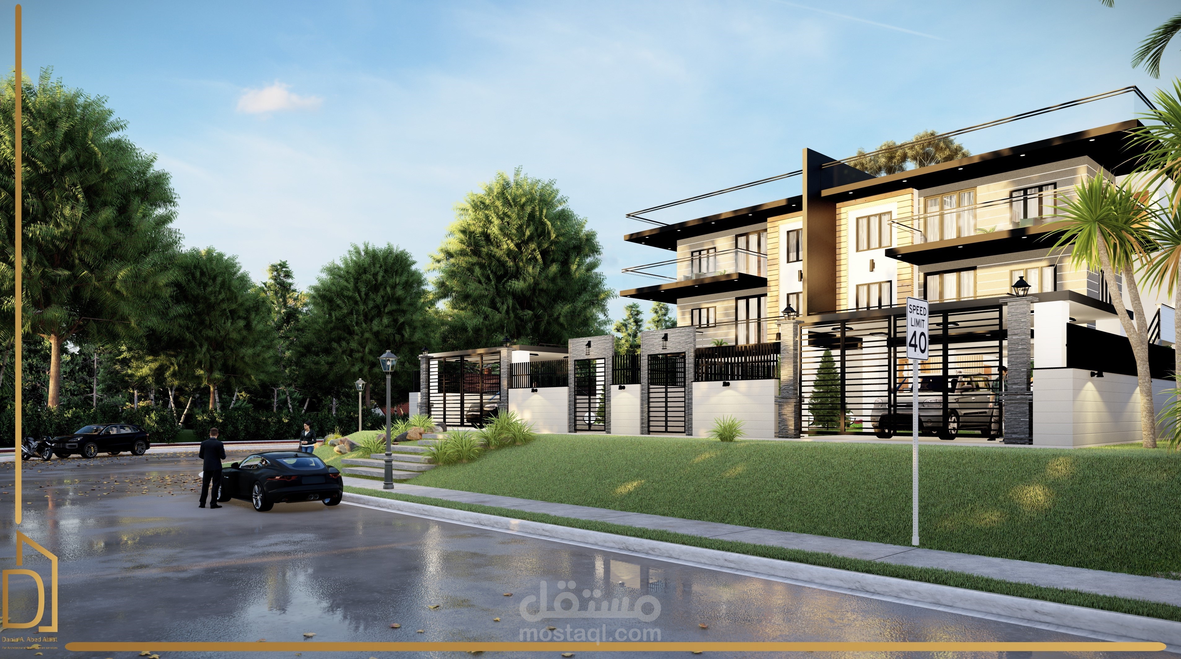 تصميم فيلا سكنية بطابع مودرن - السعودية