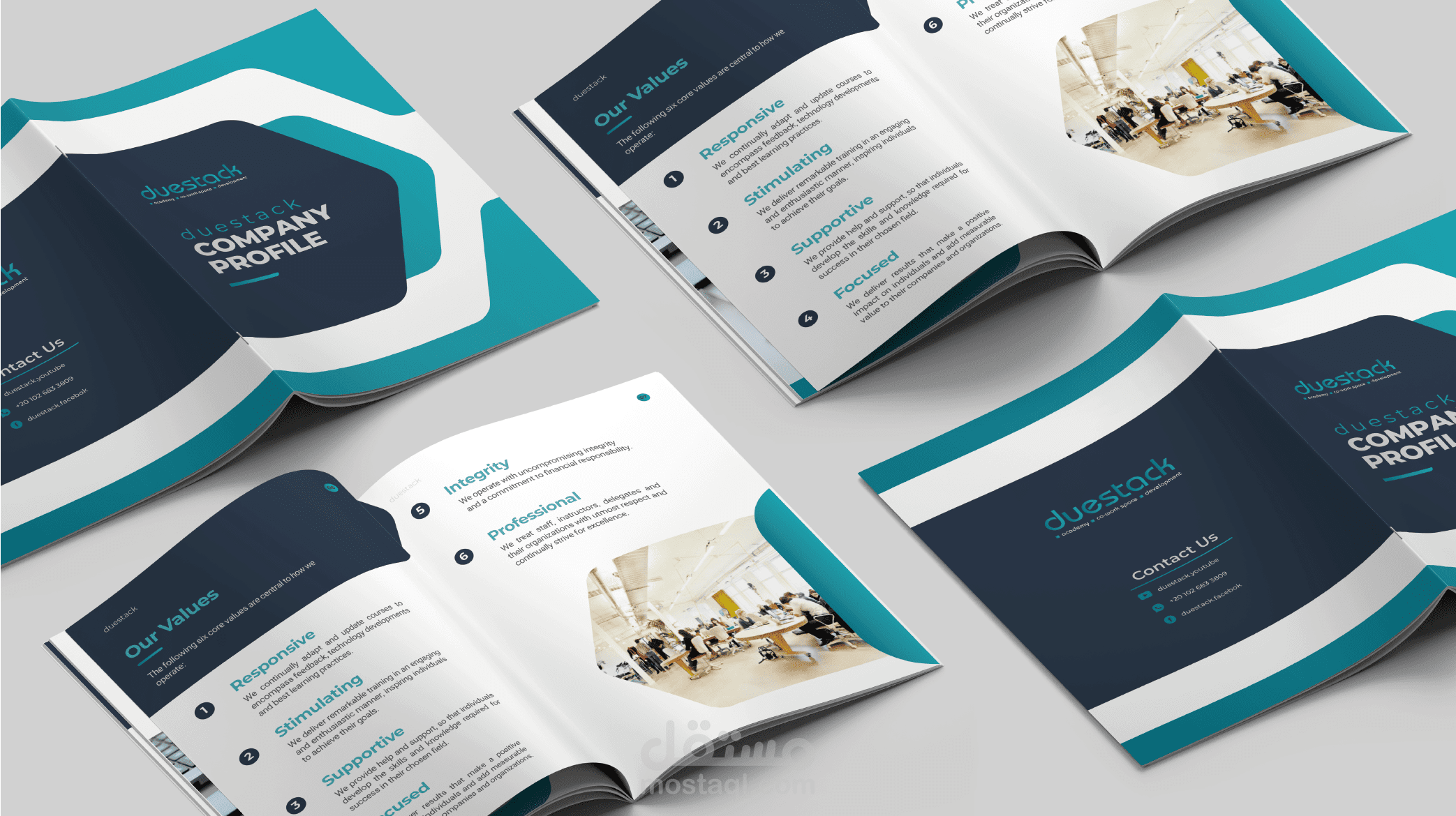 تصميم بروفايل شركة مطبوع