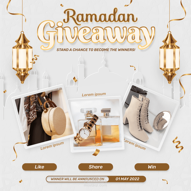 تصميم  سوشيال ميديا  البنرات رمضانيه والبوستر