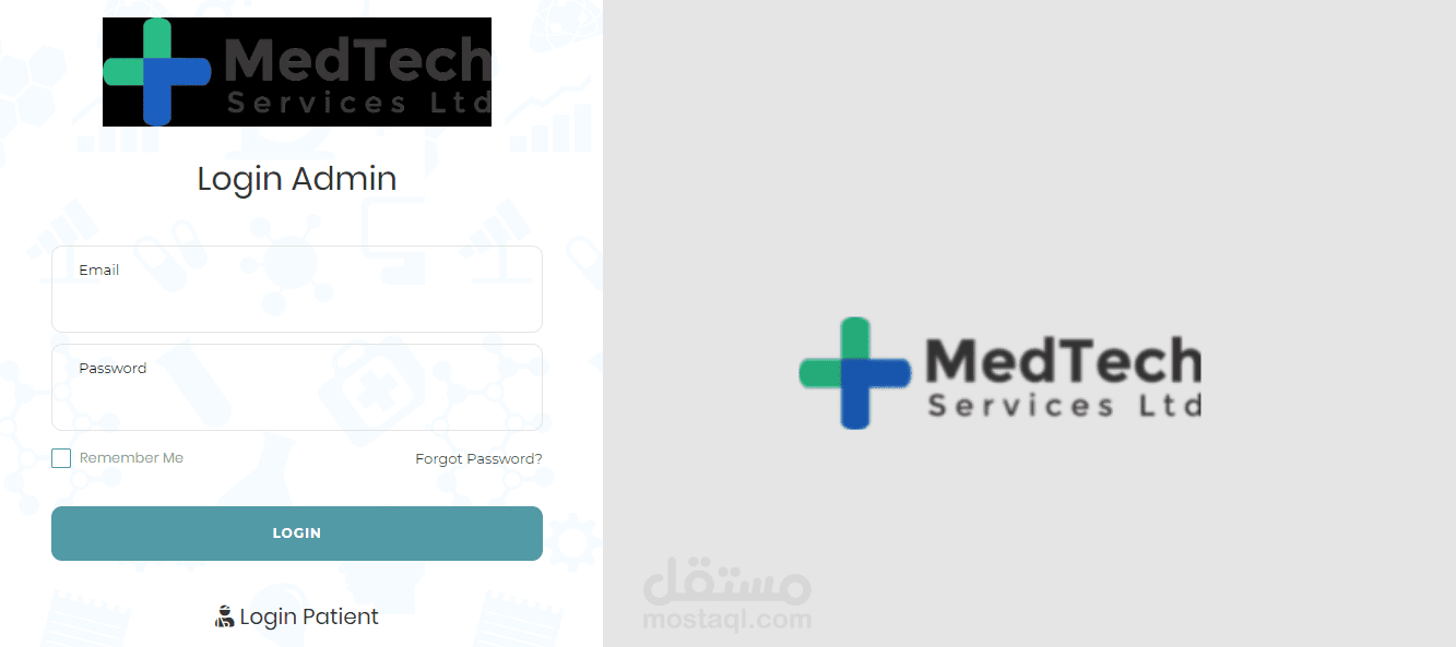 تصميم نظام إدارة  معامل المختبرات الطبية لمعمل medtechlab