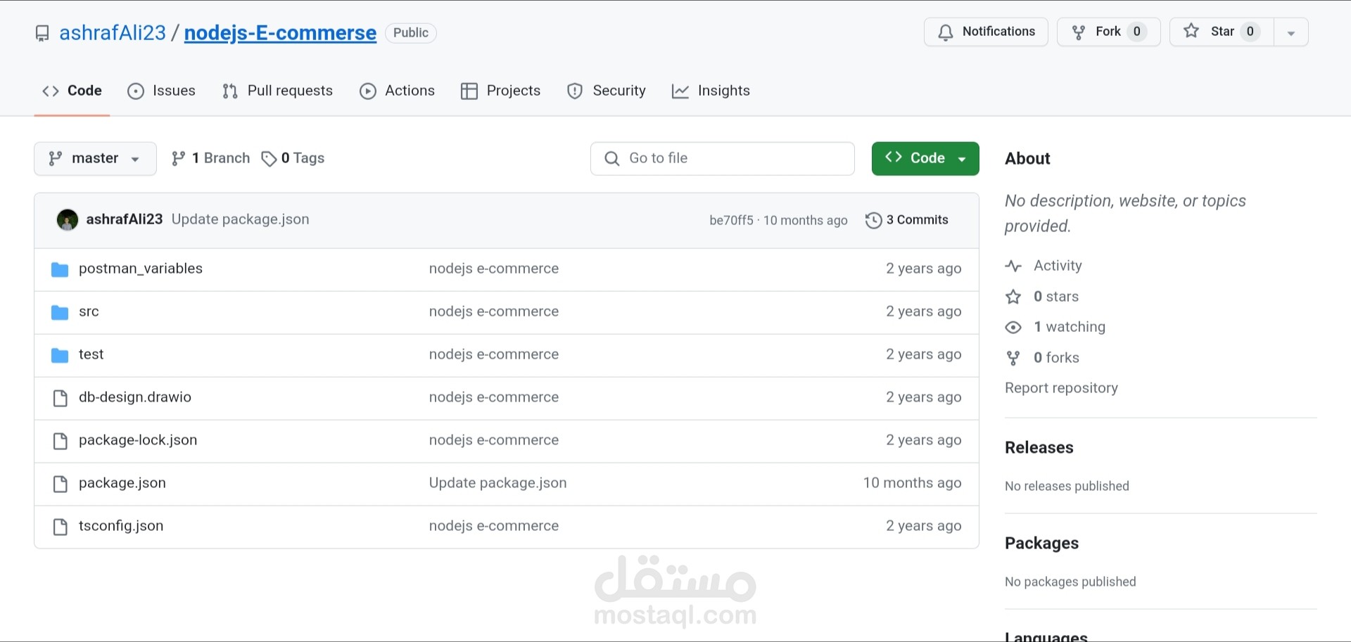 Nodejs Ecommerce API