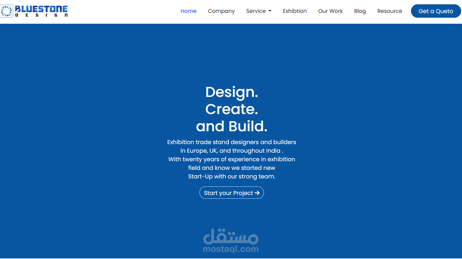 Blustone Design. Create. and Build.