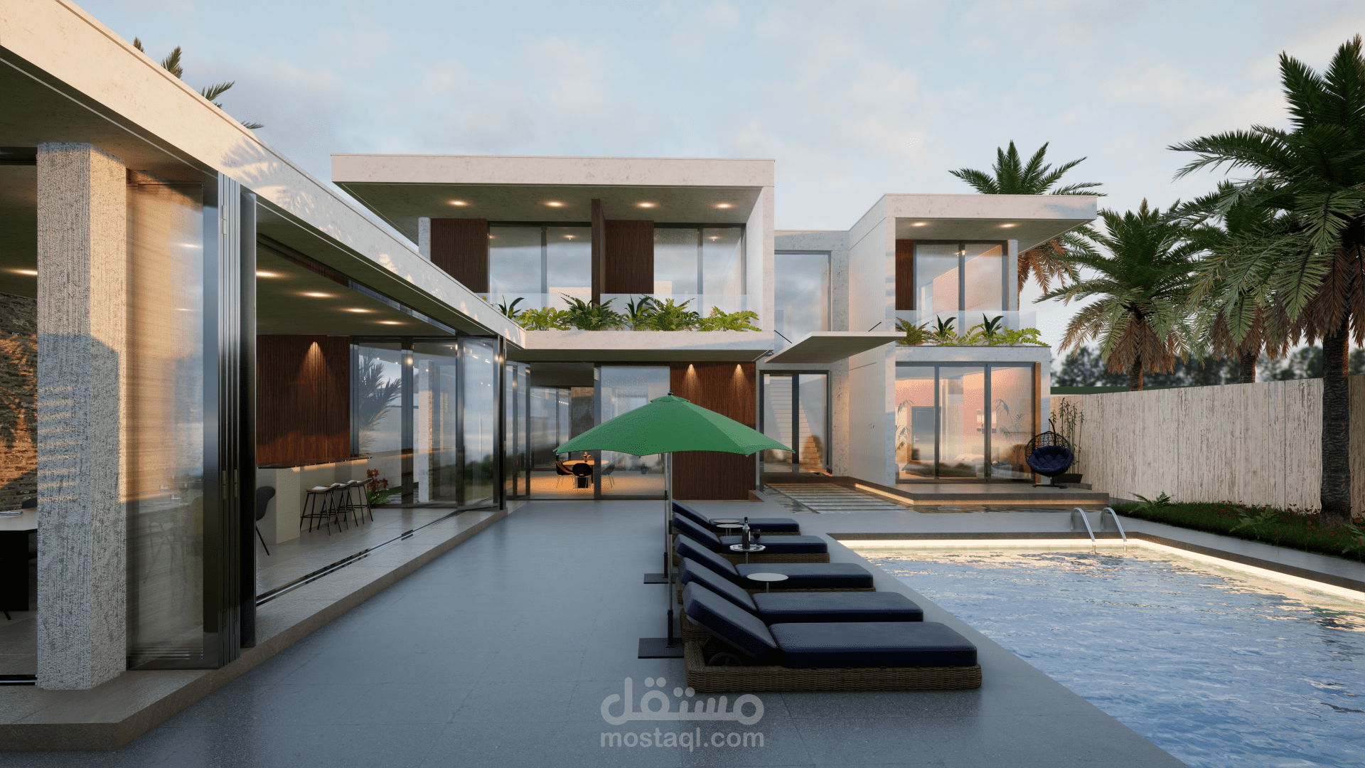 تصميم خارجي لفيلا مودرن