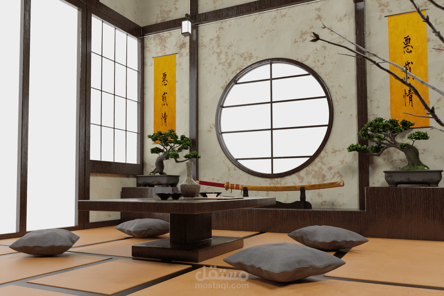 تصميم داخلي لغرفة صينية مصغرة