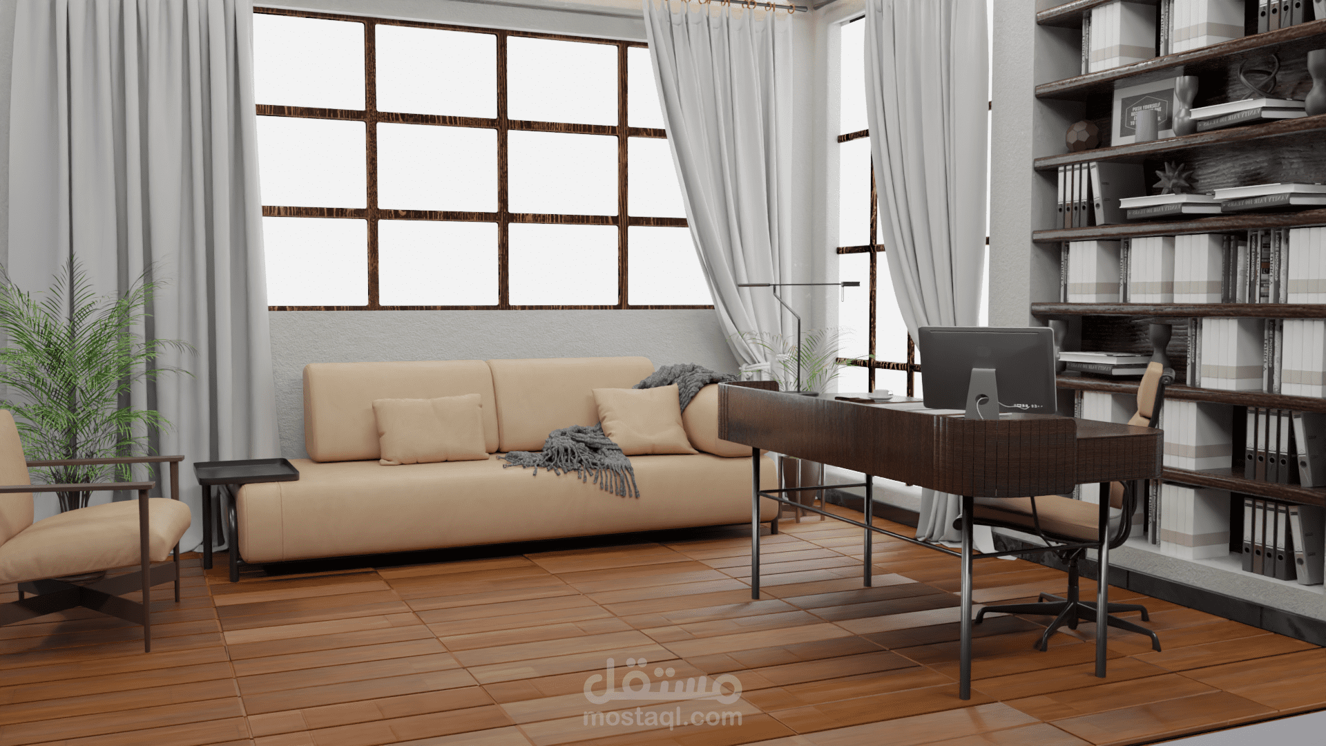 تصميم داخلي لمكتب مصغر