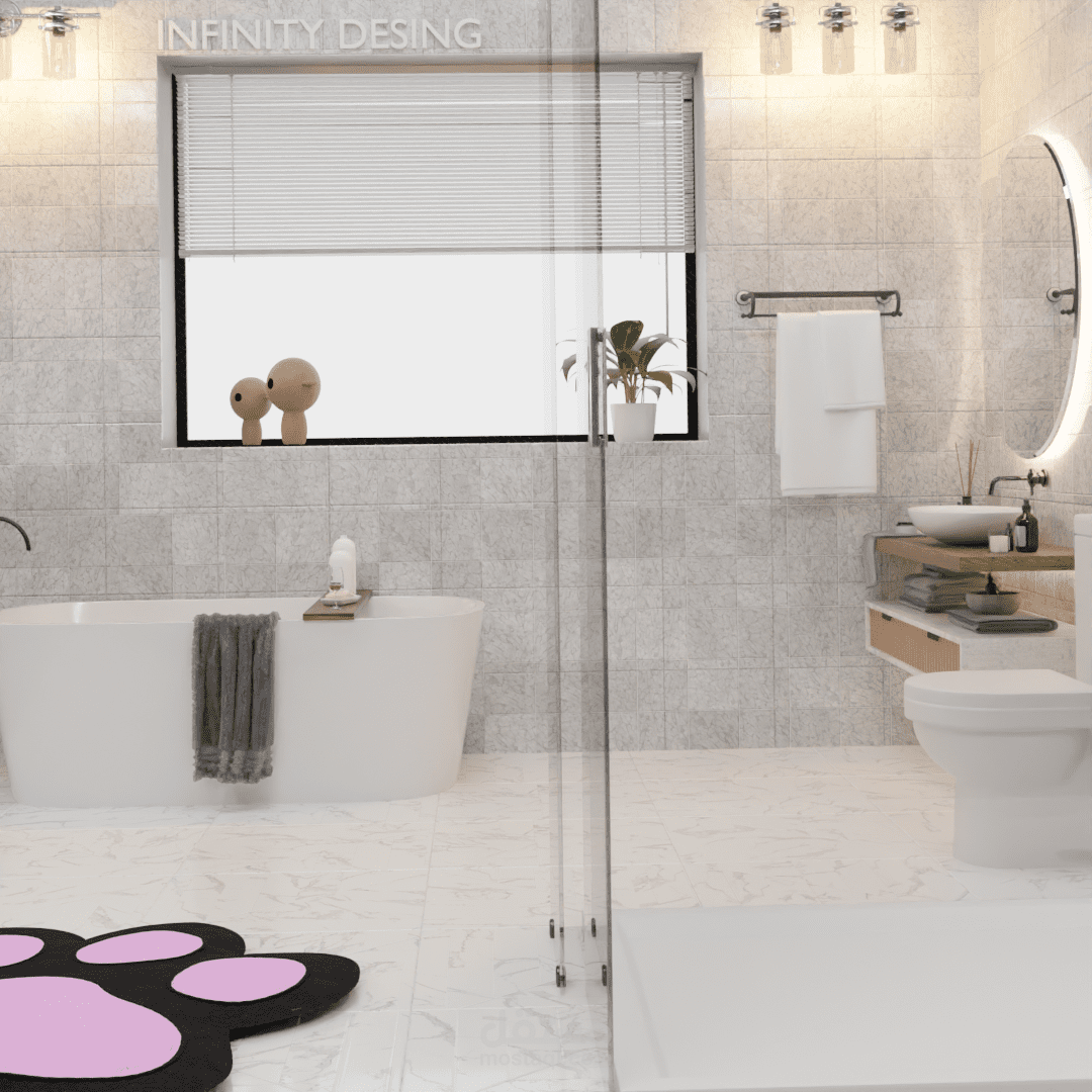 تصميم داخلي لحمام مصغر 2