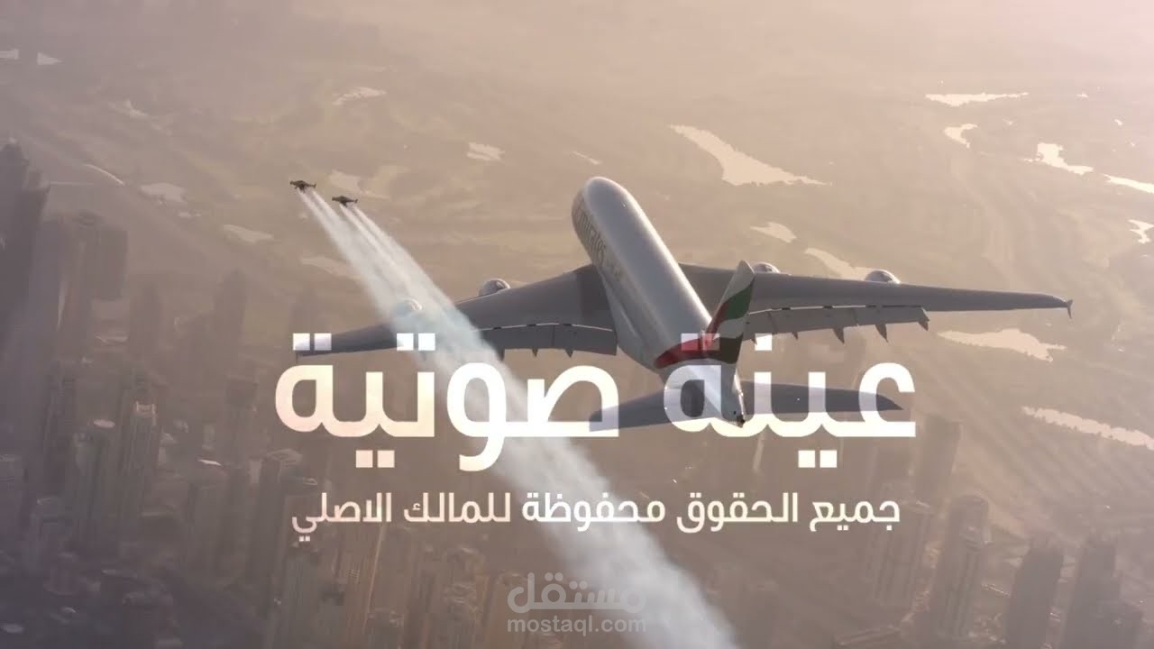 اعلان طيران الامرات بالهجة الفصحة