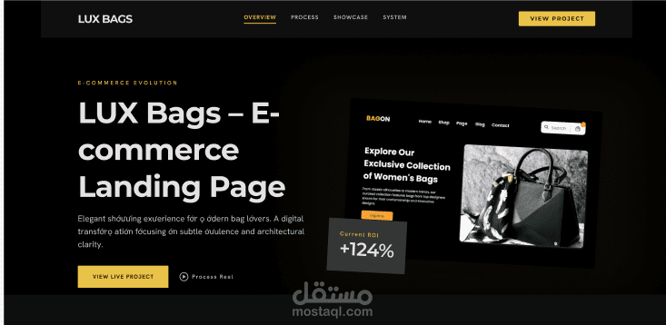 تصميم صفحة هبوط لبراند أزياء وحقائب فاخرة - دراسة حالة متكاملة لتحسين تجربة المستخدم