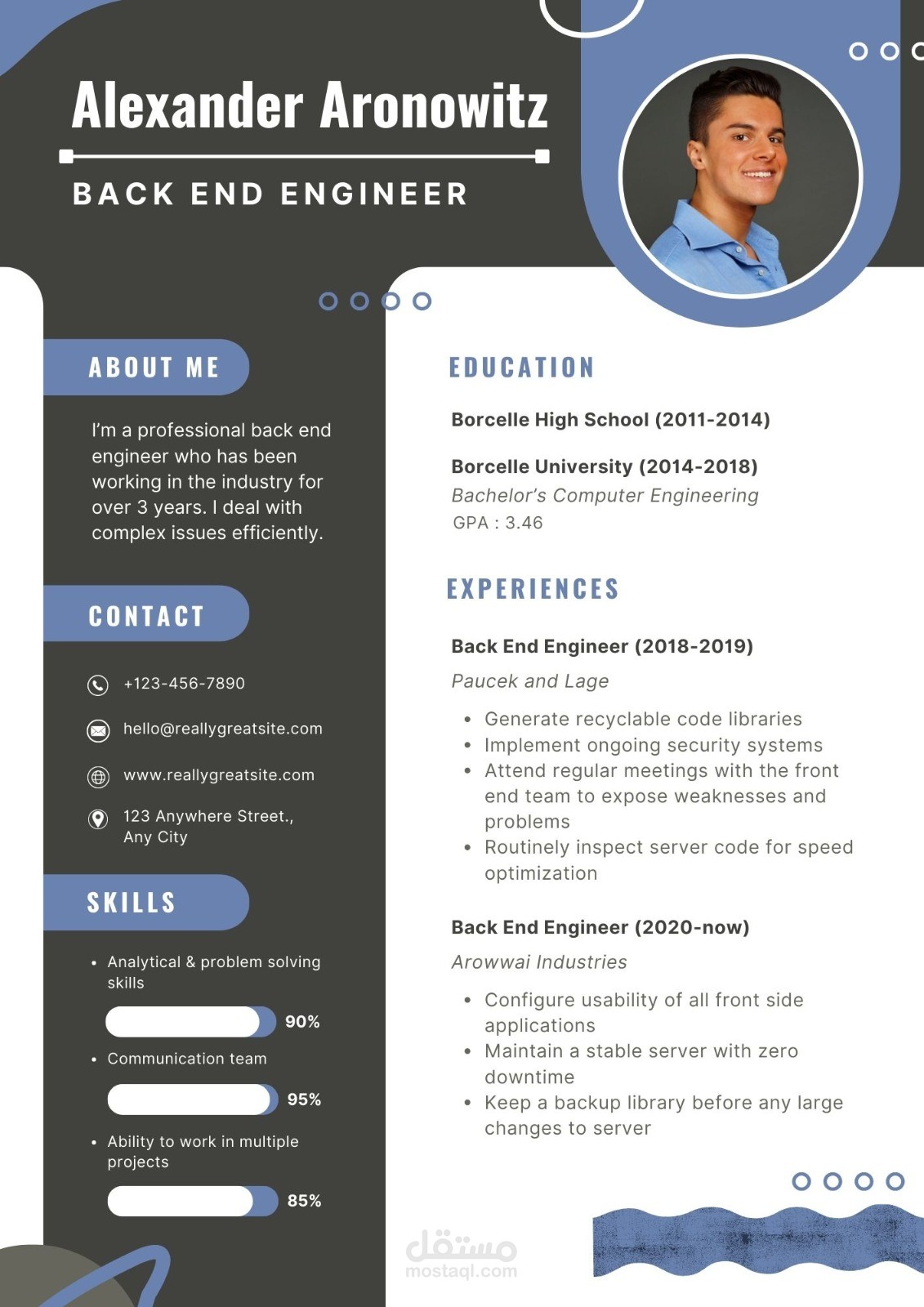 عمل cv احترافي بتصميم متميز
